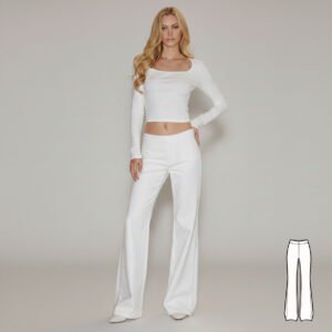 chic bootcut pants a01004 01