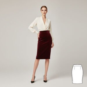 elegant pencil skirt a01003 01